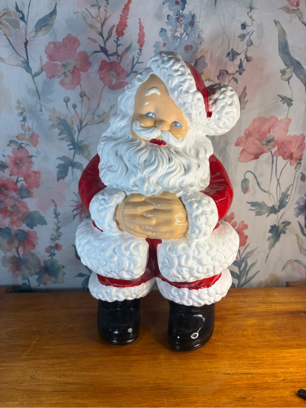 Vintage Classic Red and White Santa Figurine Holiday Decor